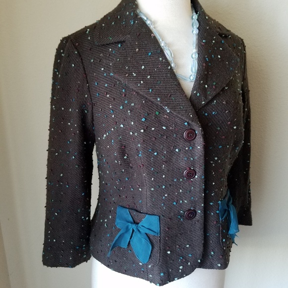 Hi Studio Jonathan Martin Brown Tweed Blazer - Picture 6 of 8